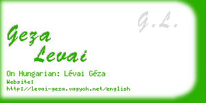 geza levai business card