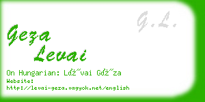 geza levai business card